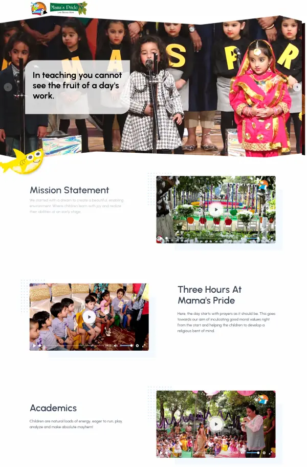 Mama's Pride Website Design in Jalandhar